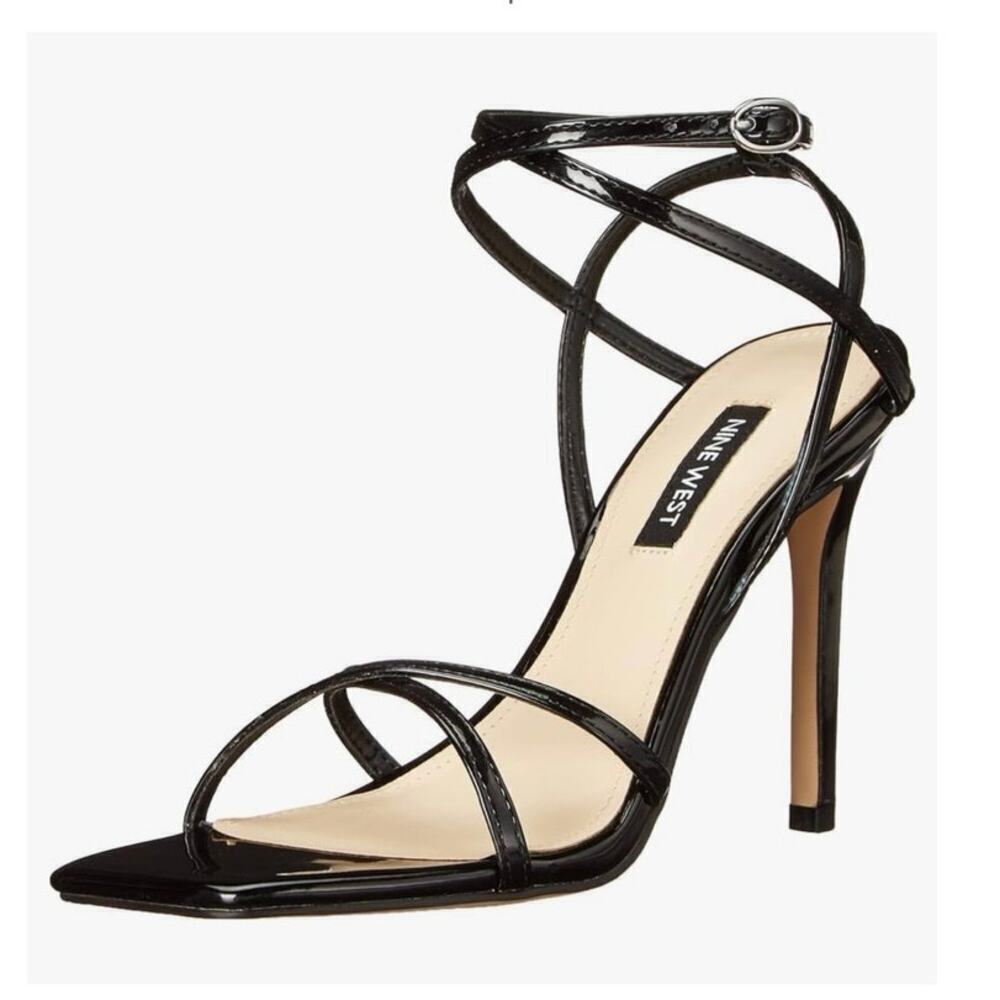 Nine West Women's Tidle Ankle Strap Sandal Black Size 8.5 NWOB